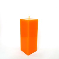 Свеча куб Оранжевая %% Внешний вид