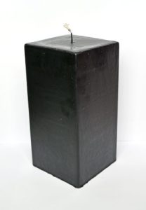 Свеча куб Черная парафин
