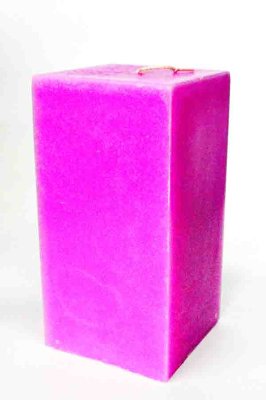 Свеча куб Розовая %% Внешний вид