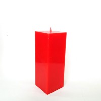 Свеча алтарная куб малый красный %% 