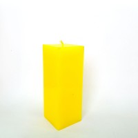 Свеча алтарная куб малый желтый %% 
