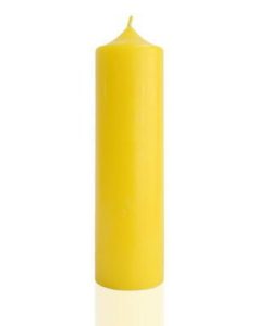Свеча алтарная желтая 15 см