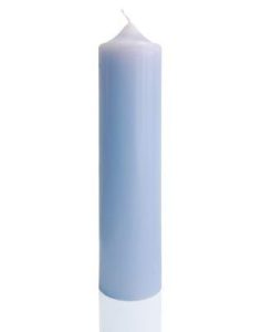 Свеча алтарная голубая 15 см