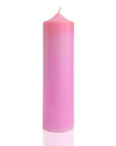 Свеча алтарная розовая 15 см