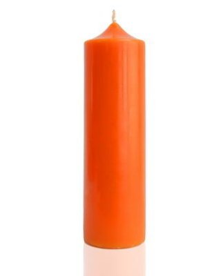 Свеча алтарная оранжевая 8 см %% 