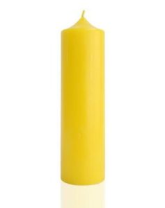 Свеча алтарная желтая 8 см