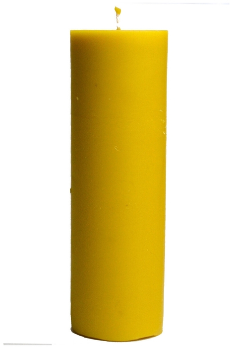 Свеча колонна желтая %% 