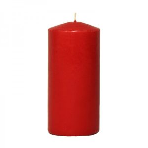 Свеча колонна красная