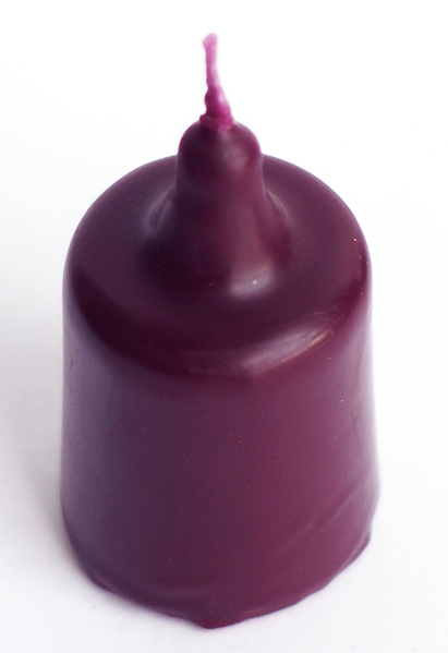 Свеча столбик фиолетовый %% 