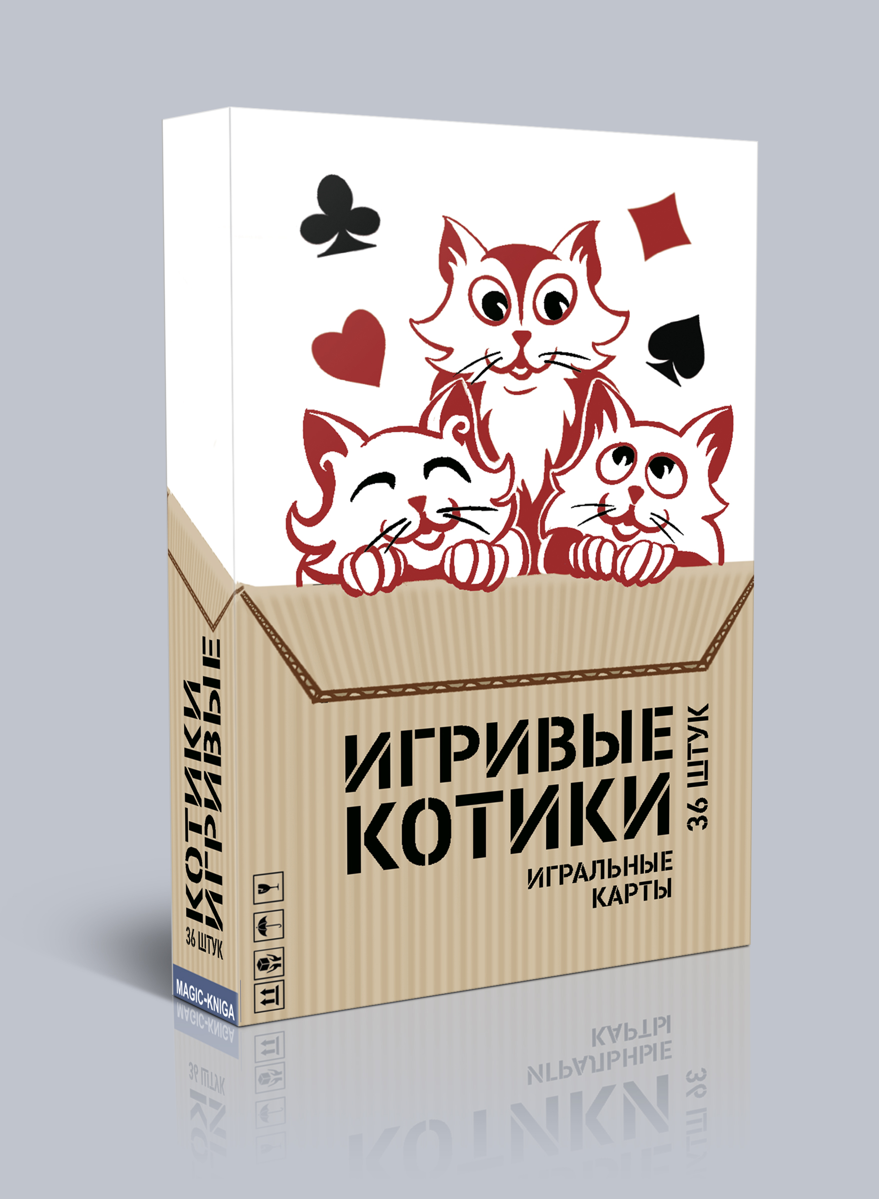 Игральные карты Игривые котики колода покерного размера %% 