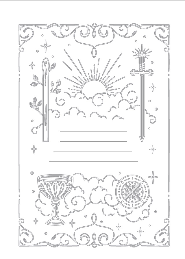 Tarot Journal Блокнот дневник тетрадь ежедневник таро для таролога на пружине %% 